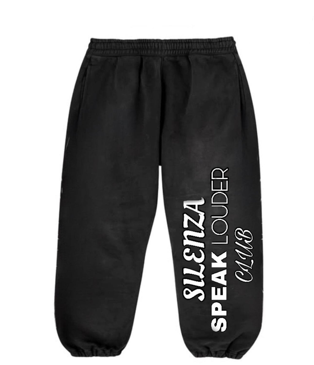 SILENZA™ Speak Louder Black Joggers