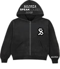 SILENZA™ SPEAK LOUDER BLACK ZIP-HOODIE