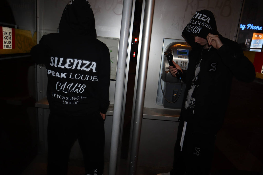 SILENZA™ SPEAK LOUDER BLACK TRACKSUIT (FULL SET)