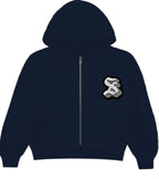 SILENZA™ SPEAK LOUDER BLUE ZIP-HOODIE