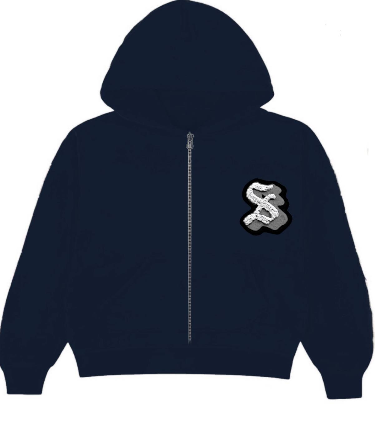 SILENZA™ SPEAK LOUDER BLUE ZIP-HOODIE