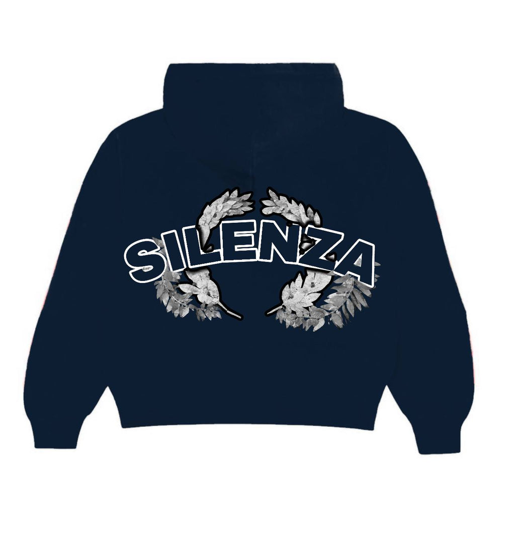 SILENZA™ SPEAK LOUDER BLUE ZIP-HOODIE