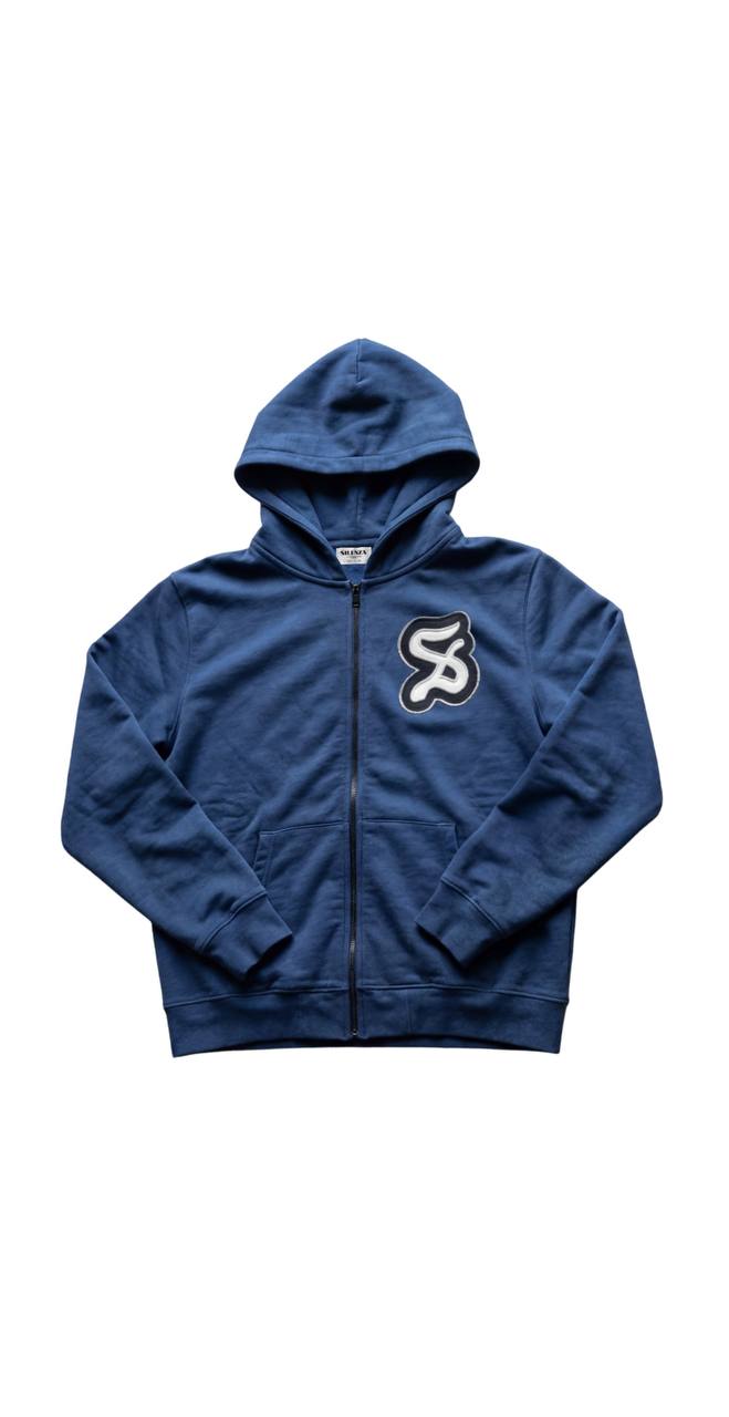 SILENZA™ SPEAK LOUDER BLUE ZIP-HOODIE