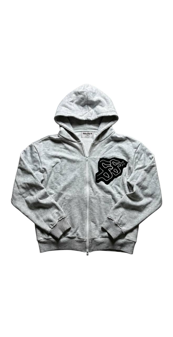 SILENZA™ EVOLVE GREY ZIP-HOODIE